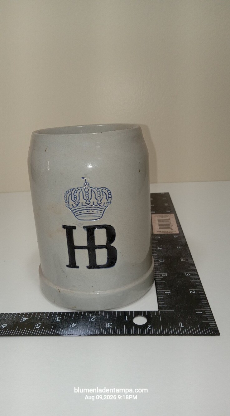 Vintage Hofbrauhaus Munchen HB 0.5L Salt Glazed Stoneware Beer Mug Stein Munich
